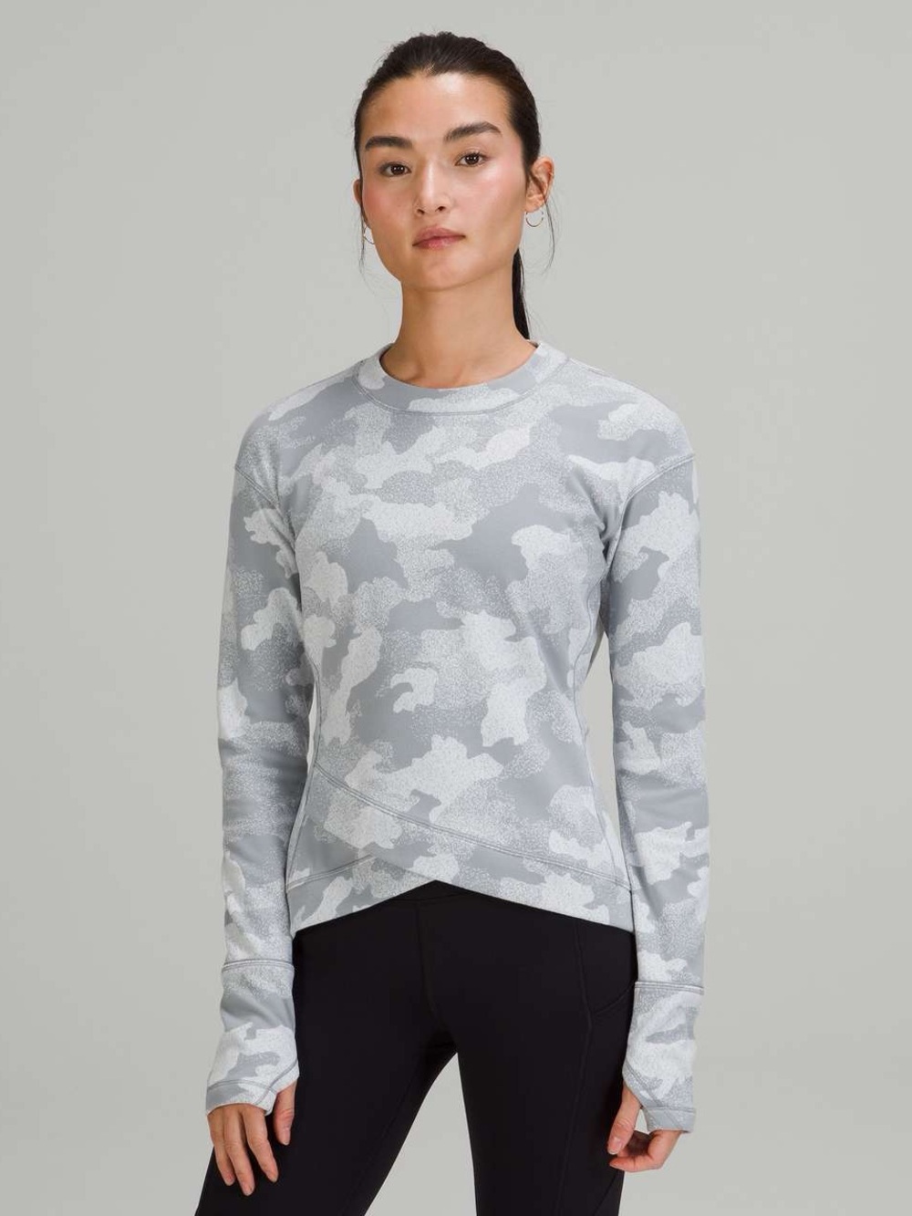 Lululemon Close to Crossing Long Sleeve Shirt Speckle Camo Grey Starlight 4